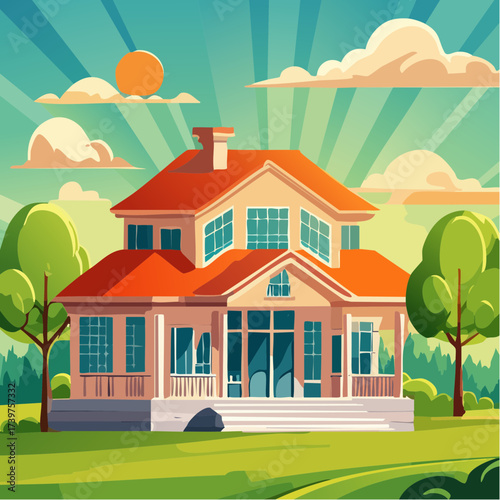 Real estate property with sustainable features