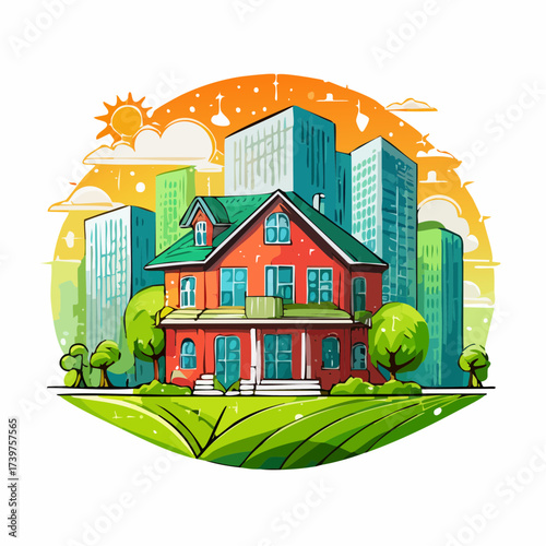 Real estate property with sustainable features