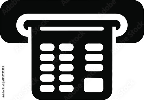 Cash Register or Receipt Printing Machine Transaction Icon