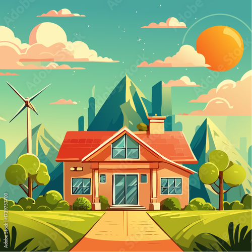Real estate property with sustainable features