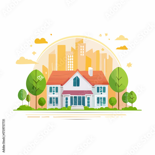 Real estate property with sustainable features