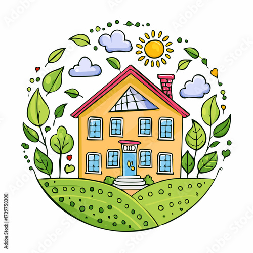 Real estate property with sustainable features
