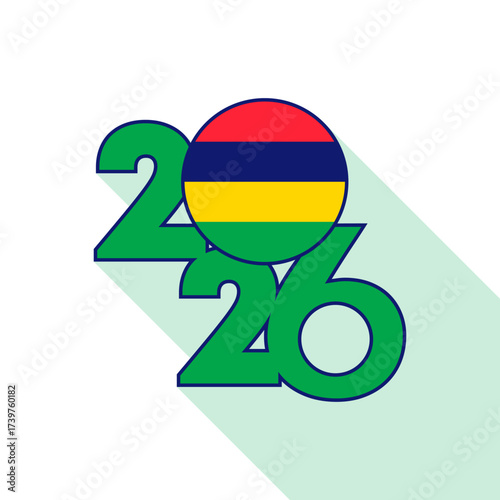 2026 Long Shadow Banner with Mauritius Flag Inside.