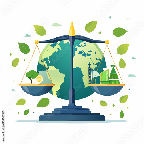 Law and earth scales with global ecology background