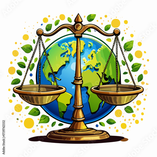 Law and earth scales with global ecology background
