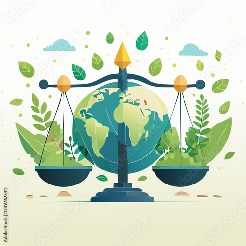 Law and earth scales with global ecology background