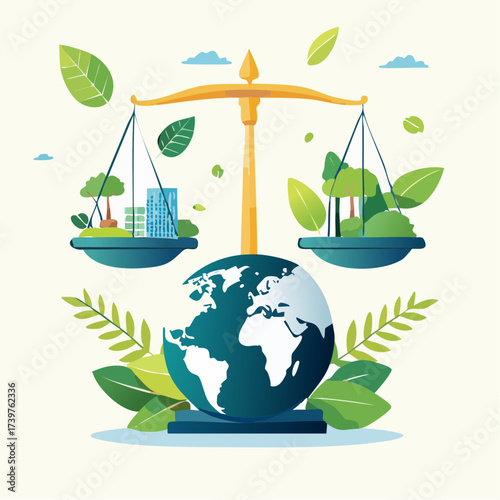 Law and earth scales with global ecology background