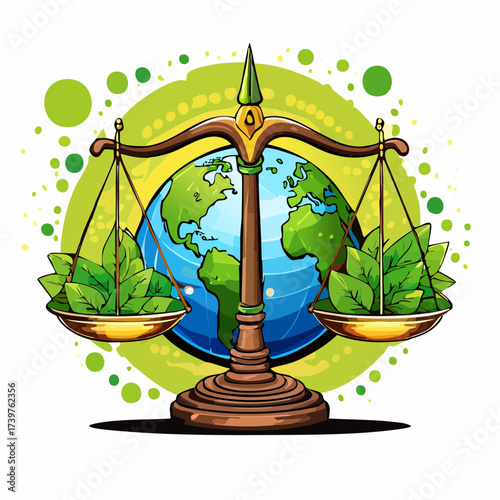Law and earth scales with global ecology background