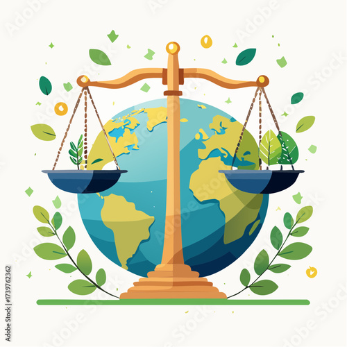 Law and earth scales with global ecology background