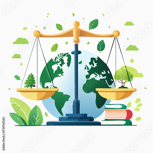 Law and earth scales with global ecology background