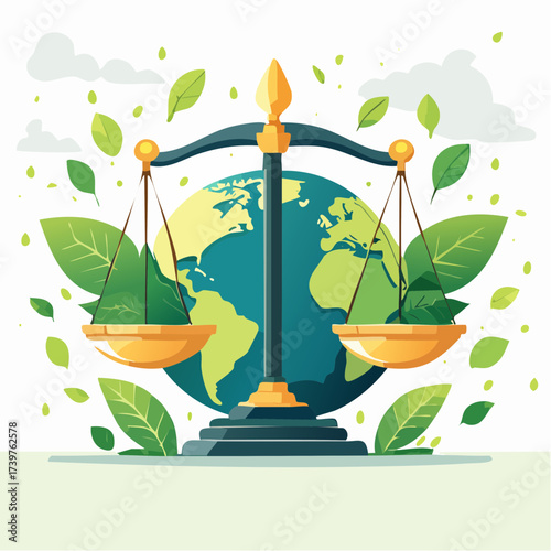 Law and earth scales with global ecology background