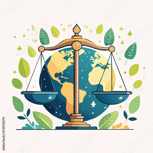 Law and earth scales with global ecology background