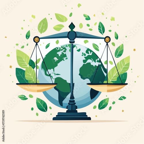 Law and earth scales with global ecology background