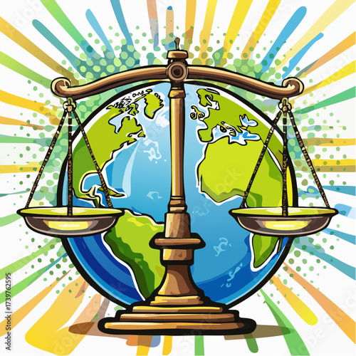 Law and earth scales with global ecology background