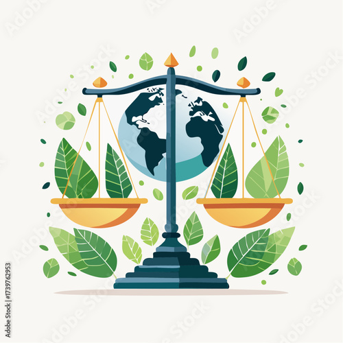 Law and earth scales with global ecology background
