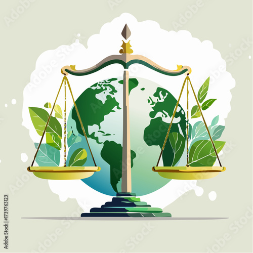 Law and earth scales with global ecology background