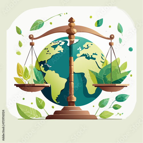 Law and earth scales with global ecology background