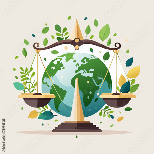 Law and earth scales with global ecology background