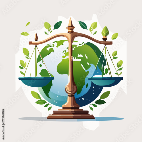 Law and earth scales with global ecology background