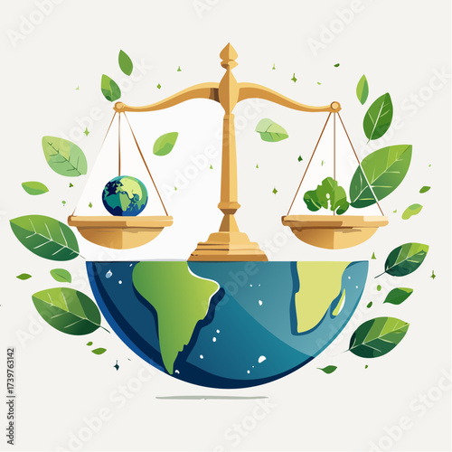 Law and earth scales with global ecology background