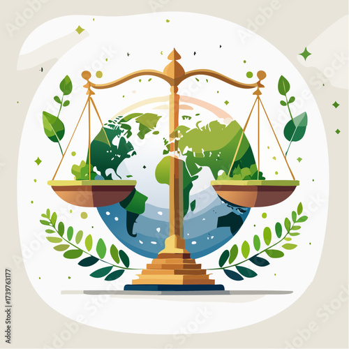Law and earth scales with global ecology background