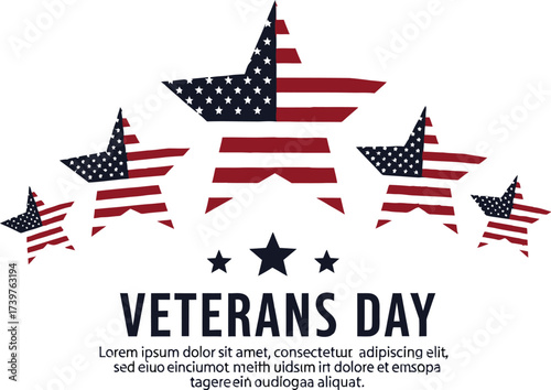 Veterans day patriotic stars and stripes background design