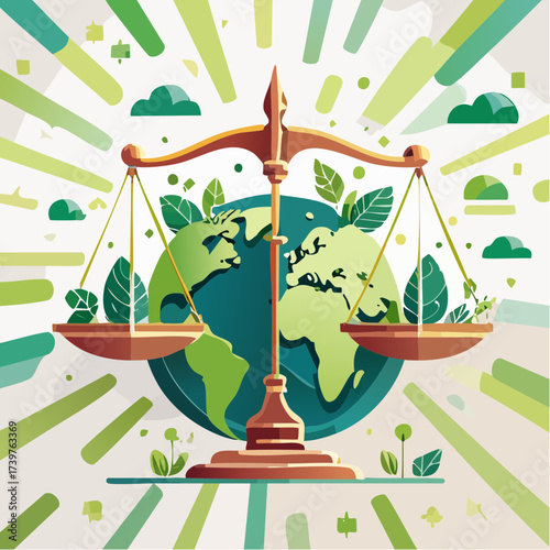 Law and earth scales with global ecology background