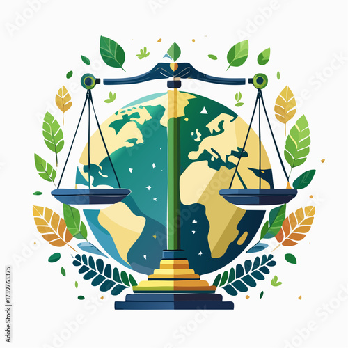 Law and earth scales with global ecology background