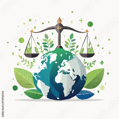 Law and earth scales with global ecology background