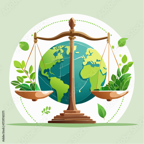 Law and earth scales with global ecology background