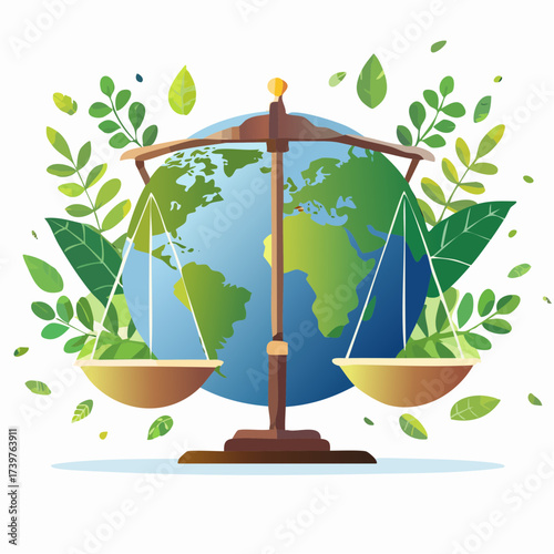 Law and earth scales with global ecology background
