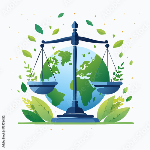 Law and earth scales with global ecology background