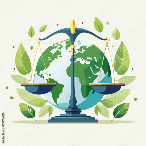 Law and earth scales with global ecology background