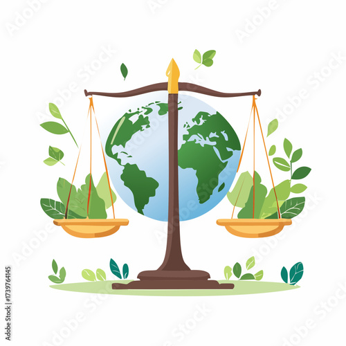 Law and earth scales with global ecology background