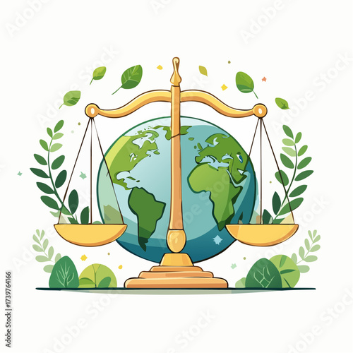 Law and earth scales with global ecology background