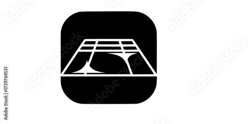 Clean floor surface icon in flat style