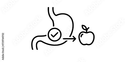Good digestion icon in editable flat vector 