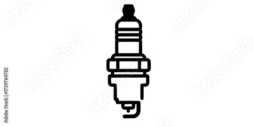 Spark plug icon, simple flat style.