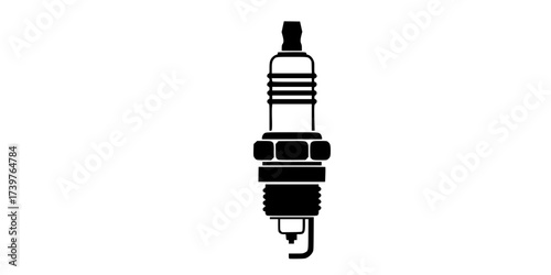 Spark plug icon, simple flat style.