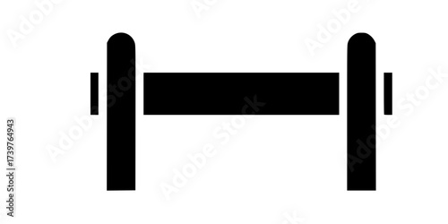 Barrier icon in flat style, 