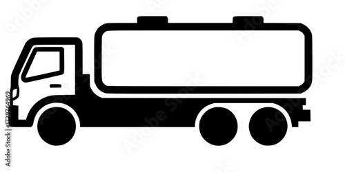 Fuel truck icon in editable flat vector