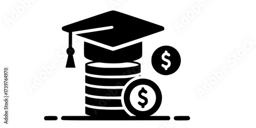 Education cost icon in editable flat vector 