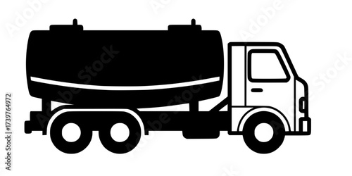 Fuel truck icon in editable flat vector