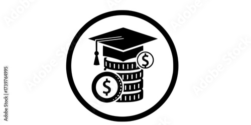 Education cost icon in editable flat vector 