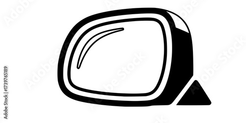 Side mirror icon in Line Art Style
