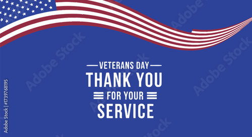 Veterans day thank you for your service patriotic background