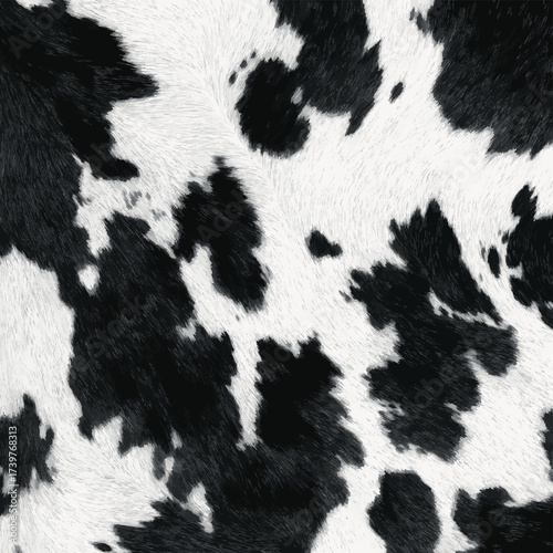 Cow skin pattern, animal leather seamless vector design