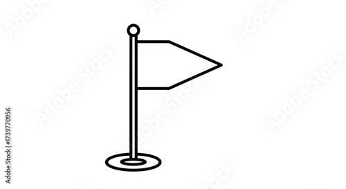 Direction Flag Icon – Goal Destination Marker Symbol