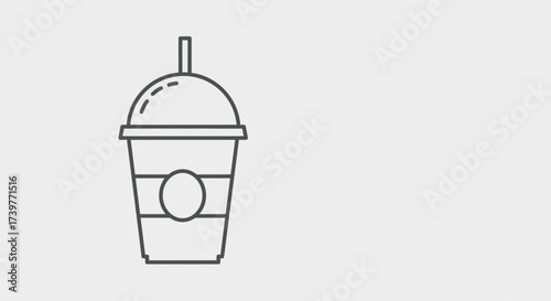 Cold Drink Cup Icon – Beverage Takeaway Smoothie Symbol