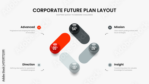 Medical Introduction Frame Layout Vector Illustration. Clean Strategy Four Element Infographic Presentation Template. Colorful Planning 4 Step Chart Slide Design.